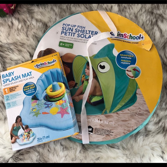 swim school splash mat